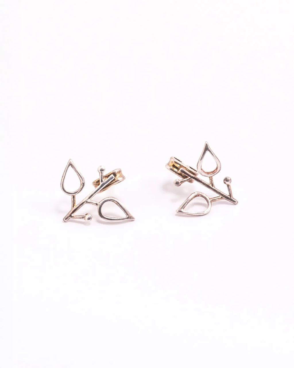 Pendientes Doble Hoja Hueca