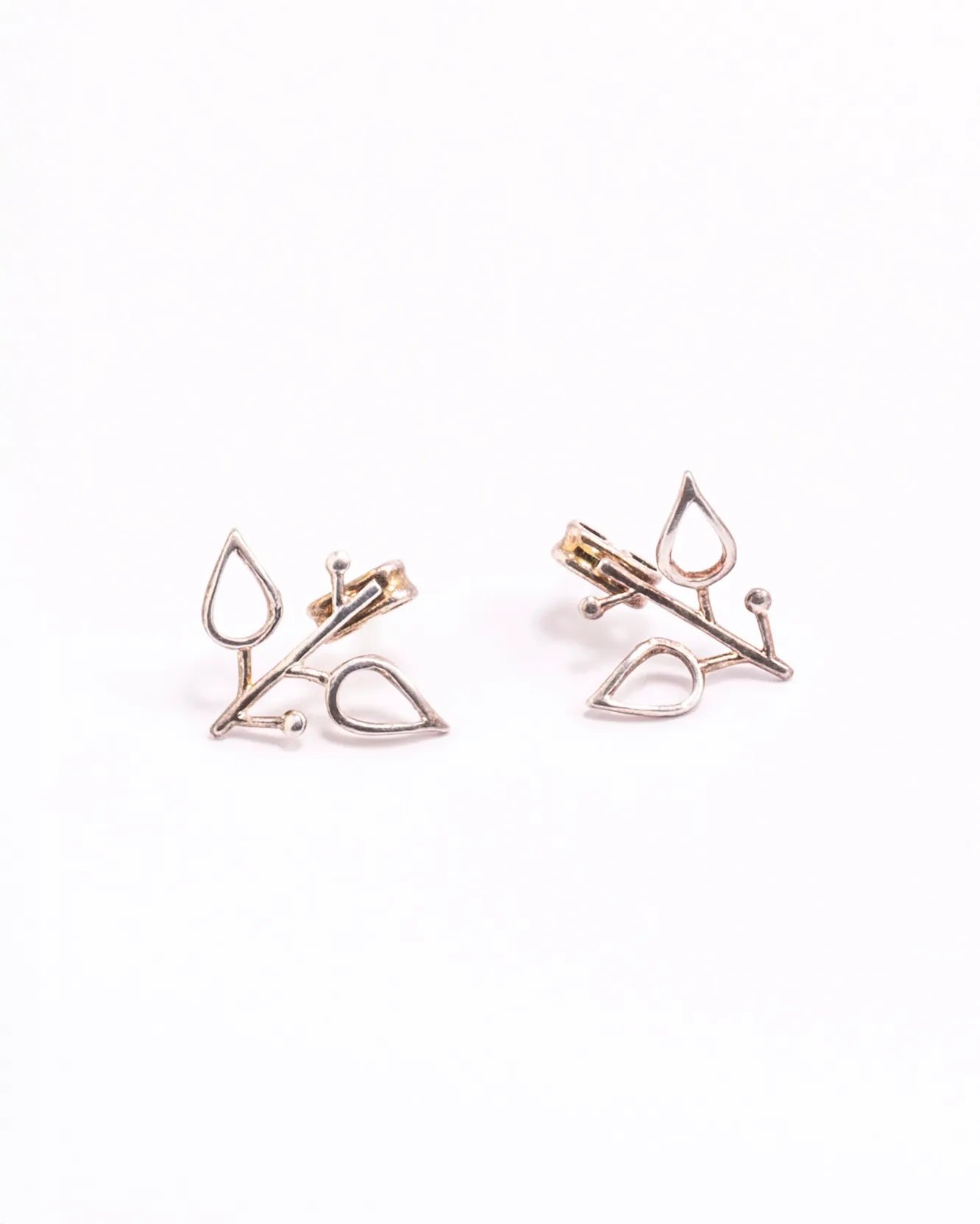 Pendientes Doble Hoja Hueca