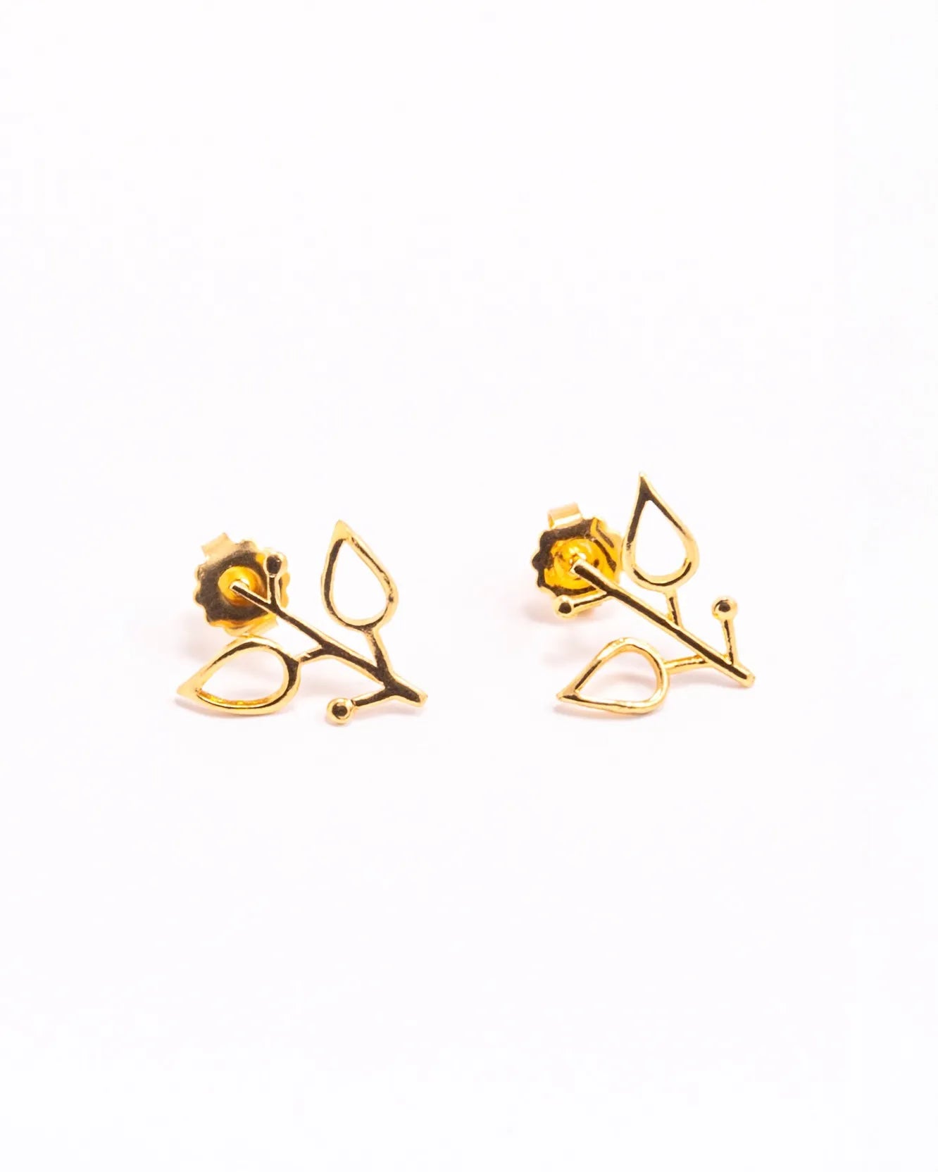 Pendientes Doble Hoja Hueca
