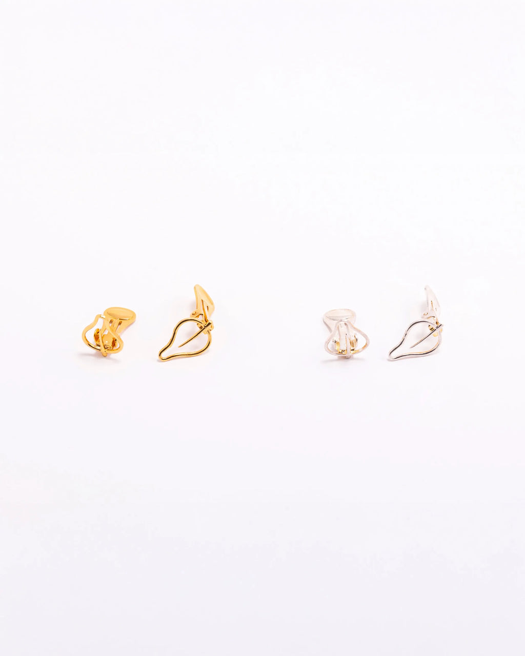 Pendientes Hoja Hueca Clip