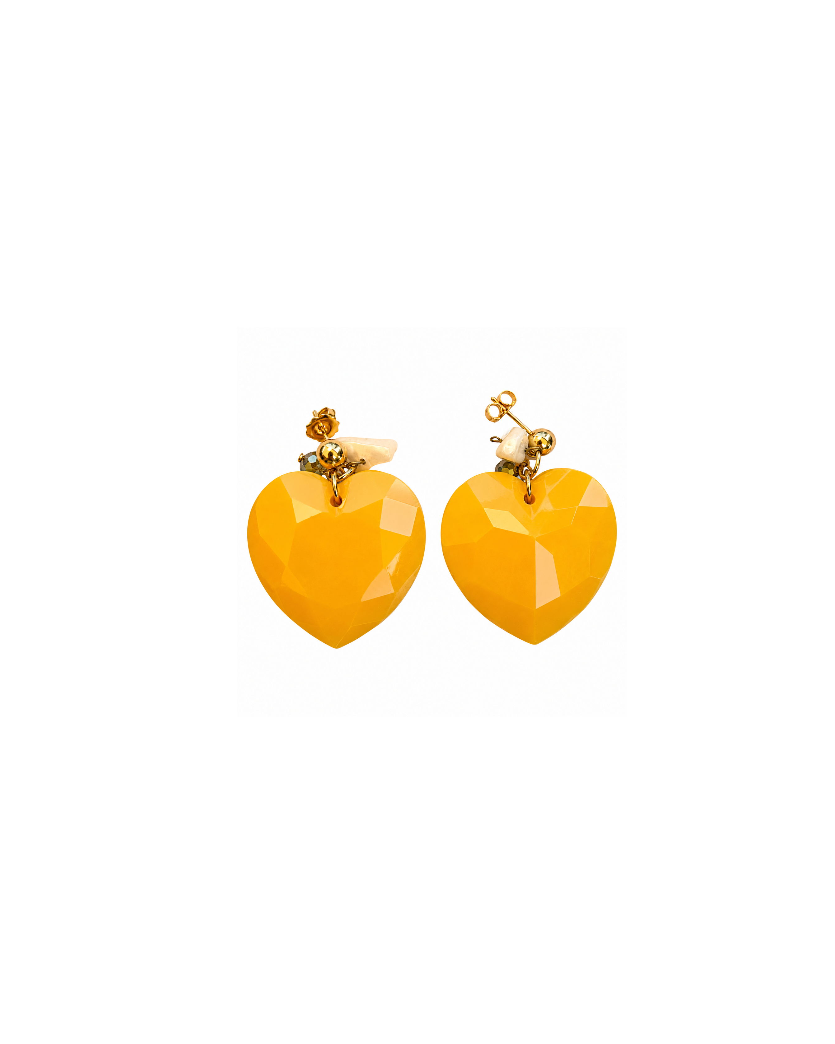 Pendientes Corazones de resina