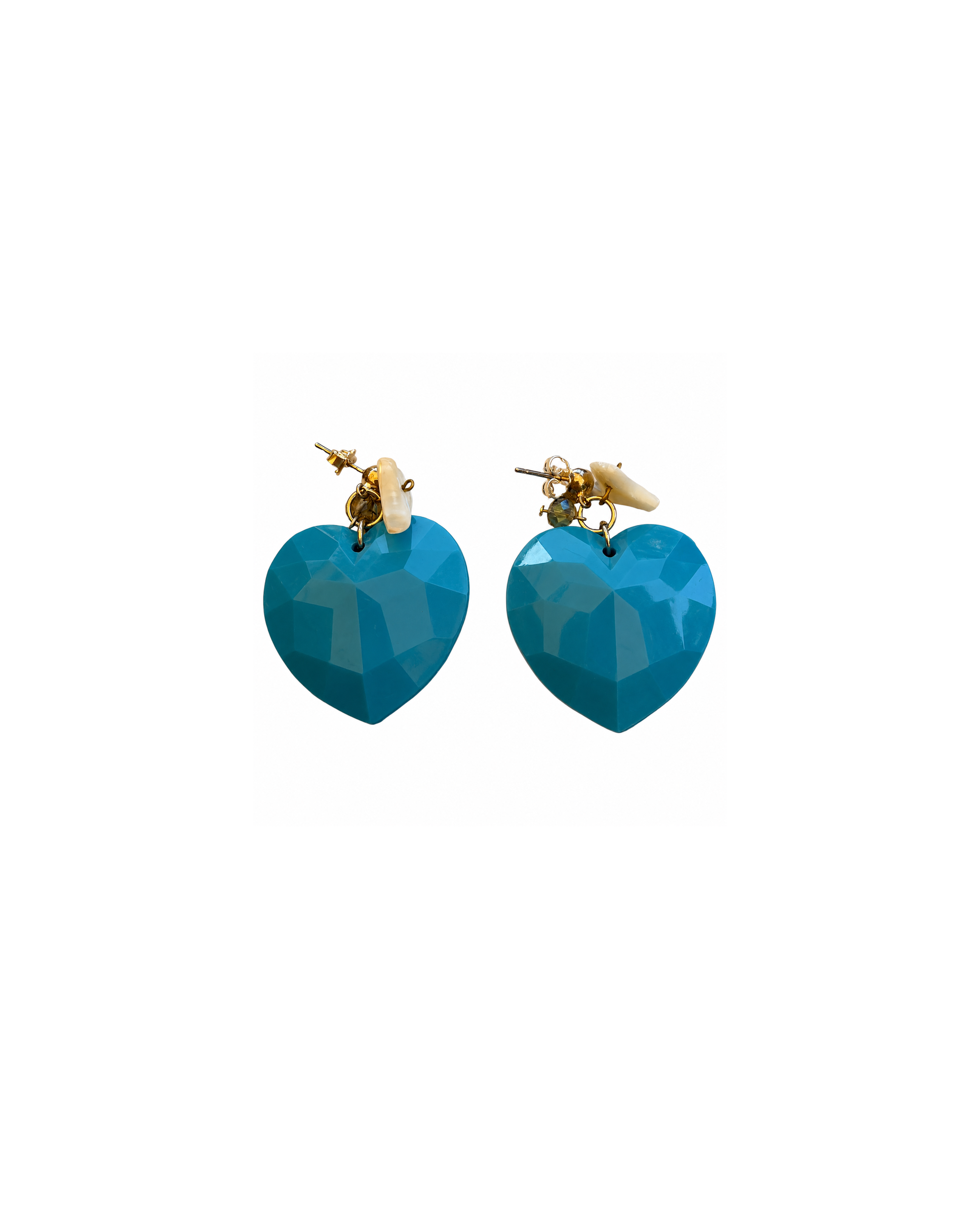 Pendientes Corazones de resina