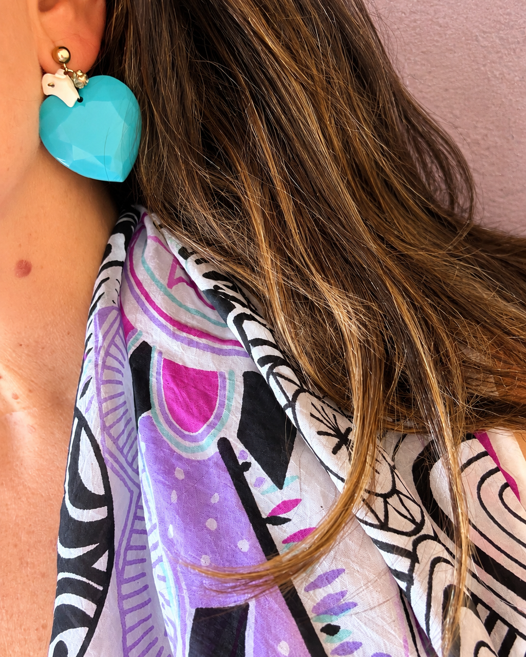 Pendientes Corazones de resina
