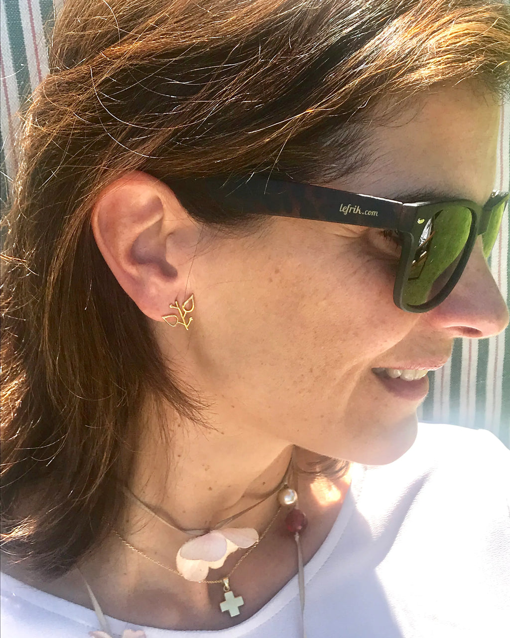 Pendientes Doble Hoja Hueca